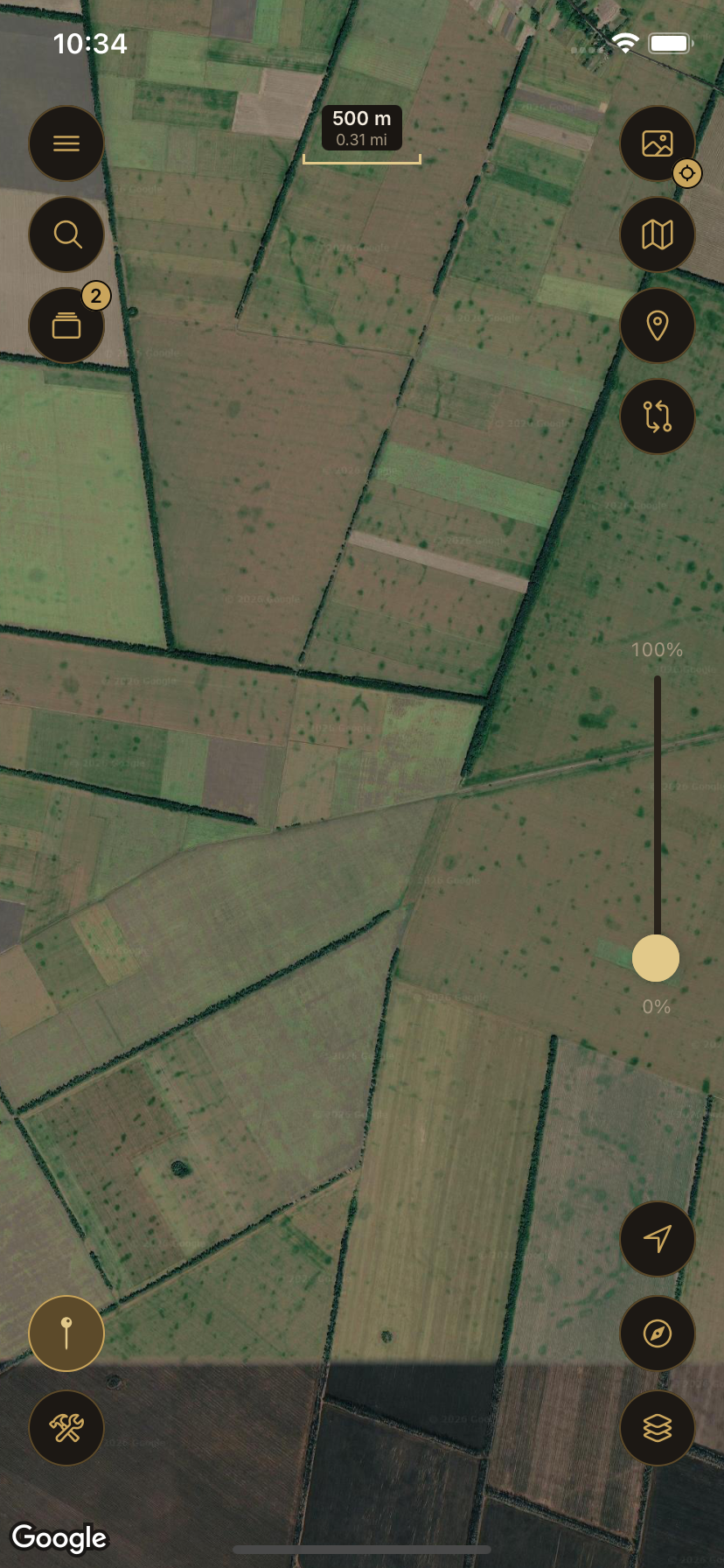 Georeferenzierung einer persönlichen Karte in der Old Ways-App