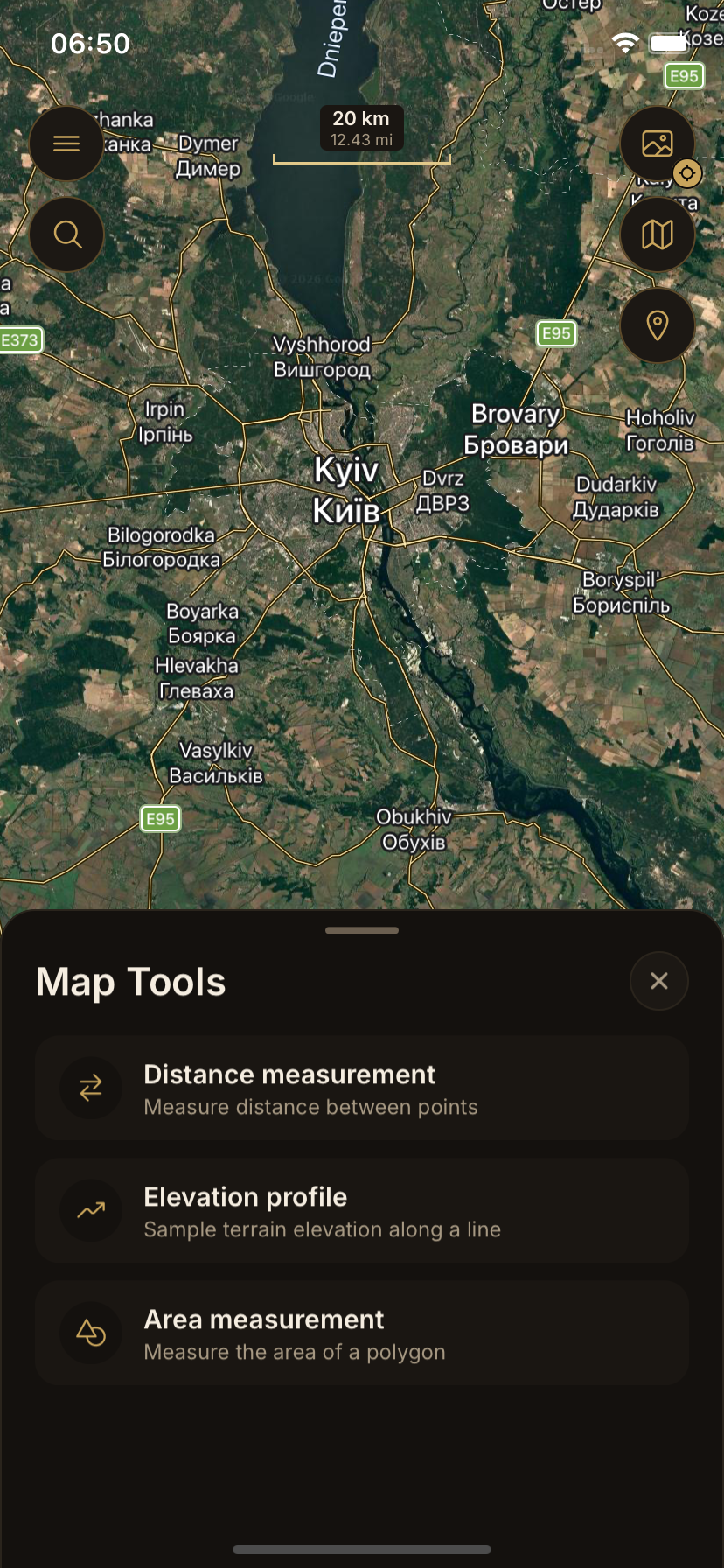 Польові інструменти Old Ways на карті